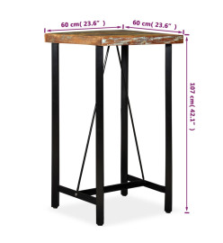 Table de bar Bois de récupération massif 60 x 60 x 107 cm