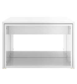 Tables basses gigognes 3pcs Blanc brillant 60x60x38cm Aggloméré