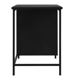 Bureau industriel avec tiroirs Noir 120x55x75 cm Acier