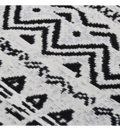 Tapis Noir et blanc 120x180 cm Coton