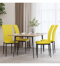 Chaises à manger lot de 4 Jaune moutarde Velours