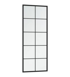 Miroirs muraux 2 pcs noir 100x40 cm métal