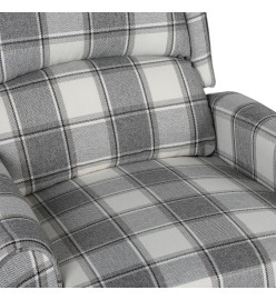 Fauteuil de massage inclinable gris blanc tissu