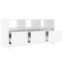 Meuble TV Blanc brillant 102x37,5x52,5 cm Aggloméré