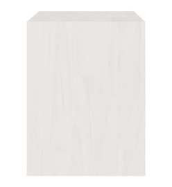 Tables de chevet 2 pcs Blanc 40x30,5x40 cm Bois de pin massif