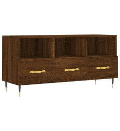 Meuble TV chêne marron 102x36x50 cm bois d'ingénierie