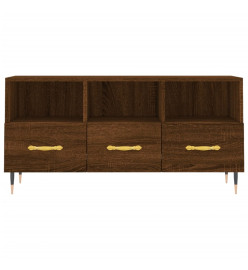 Meuble TV chêne marron 102x36x50 cm bois d'ingénierie