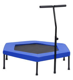 Trampoline avec poignée et coussin de sécurité hexagonal 122 cm