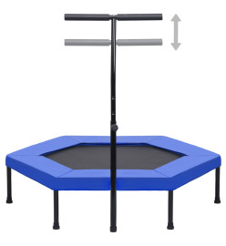 Trampoline avec poignée et coussin de sécurité hexagonal 122 cm