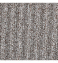 Tapis d'escalier 15 pcs Marron clair 56x17x3 cm