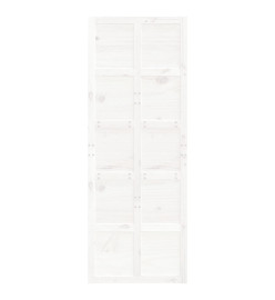 Porte de grange Blanc 80x1,8x214 cm Bois massif de pin