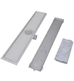 Drain de douche linéaire 2 pcs 730 x 140 mm Acier inoxydable