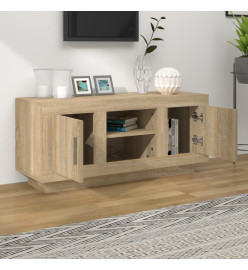 Meuble TV chêne sonoma 102x35x45 cm bois d'ingénierie