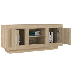 Meuble TV chêne sonoma 102x35x45 cm bois d'ingénierie