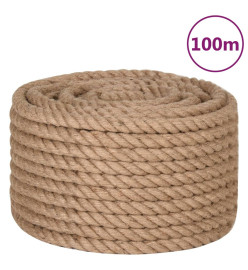 Corde de jute 100 m de long 16 mm d'épaisseur