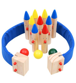 Jeu de bowling Multicolore Bois de pin massif