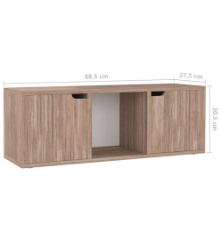 Meuble TV Sonoma gris 88,5x27,5x30,5 cm Aggloméré