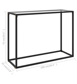 Table console Transparent 100x35x75 cm Verre trempé