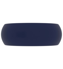 Lavabo rond de luxe Bleu foncé mat 40x15 cm Céramique