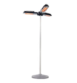 Sunred Chauffage pour parasol 2000 W Halogène Noir et argenté PH10