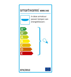 Smartwares Plafonnier 40x40x10 cm Blanc