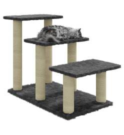 Arbre à chat avec griffoirs en sisal Gris foncé 50,5 cm