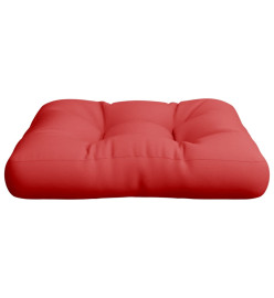 Coussin de palette rouge 60x60x12 cm tissu