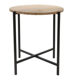 Ambiance Table d'appoint ronde Bois et métal 45 cm