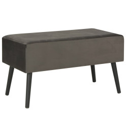 Banc avec tiroirs 80 cm Gris Velours