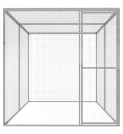 Cage pour chat 3x1,5x1,5 m Acier galvanisé