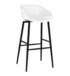 Chaises de bar lot de 2 blanc