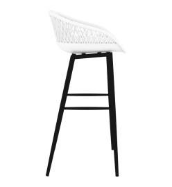 Chaises de bar lot de 2 blanc