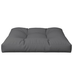 Coussin de palette anthracite 70x70x12 cm tissu