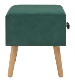 Tables de chevet 2 pcs Vert 40x35x40 cm Velours