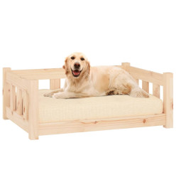 Lit pour chien 75,5x55,5x28 cm bois de pin solide