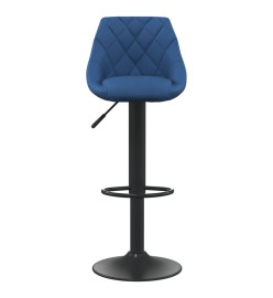 Tabourets de bar lot de 2 bleu velours