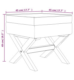 Tabouret de rangement Gris foncé 45x45x49 cm Tissu