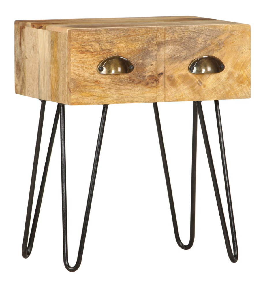 Table de chevet 40 x 30 x 50 cm Bois de manguier massif