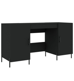 Bureau noir 140x50x75 cm bois d'ingénierie