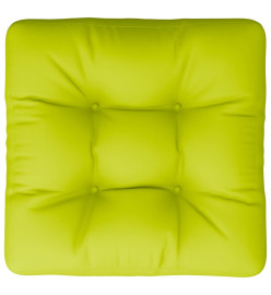 Coussin de palette vert vif 58x58x10 cm tissu