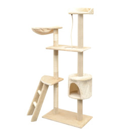 Arbre à chat avec griffoirs en sisal 150 cm Beige