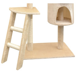 Arbre à chat avec griffoirs en sisal 150 cm Beige