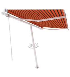 Auvent automatique sur pied 400x300 cm Orange/marron