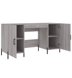 Bureau sonoma gris 140x50x75 cm bois d'ingénierie