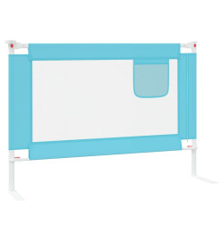 Barrière de sécurité de lit enfant Bleu 90x25 cm Tissu