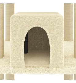 Arbre à chat avec griffoirs en sisal Crème 216 cm