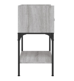 Table de chevet sonoma gris 40,5x31x60 cm bois d'ingénierie