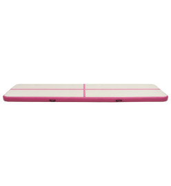 Tapis gonflable de gymnastique avec pompe 800x100x15cm PVC Rose