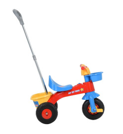 Tricycle pour enfants avec poignée pour parents Multicolore