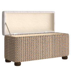 Bancs de rangement 2 pcs avec coussin gris 69 cm quenouille